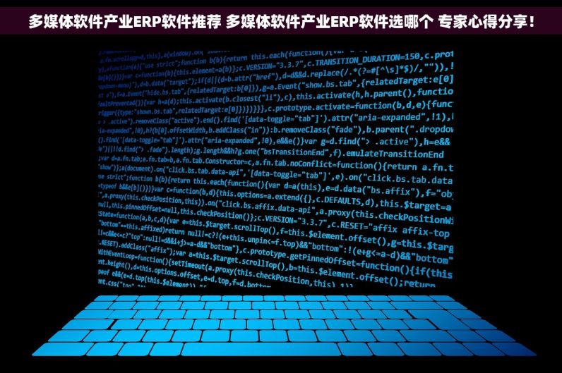 多媒体软件产业ERP软件推荐 多媒体软件产业ERP软件选哪个 专家心得分享！