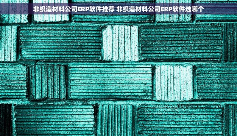 非织造材料公司ERP软件推荐 非织造材料公司ERP软件选哪个